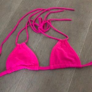 Hot pink bikini halter top